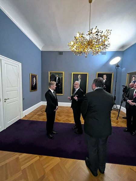 Ritums Ivanovs with the President. Photo Ilmārs Znotiņš