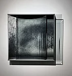 /Hetk II/, Paber, klaas, värvitud vineer, sügavtrükk, klaasi külmtöötlus, CNC-lõige 48 x 48 x 11 cm, 2024