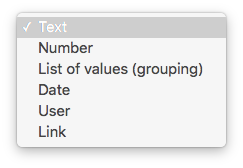 different type of data fields different type of data fields