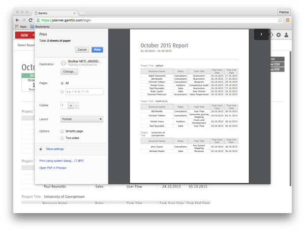 ganttic printing reports ganttic printing reports
