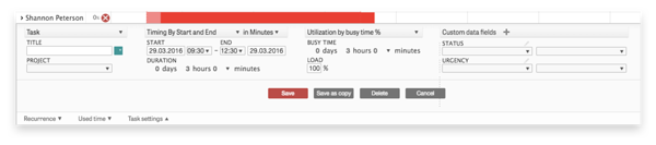ganttic task timing options ganttic task timing options