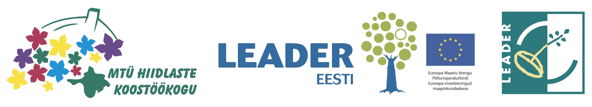 MTÜ Hiidlaste Koostöökogu ja LEADER logod MTÜ Hiidlaste Koostöökogu ja LEADER logod