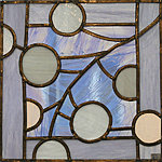Stained glass, cold colors.. 30x30cm. Valev Sein