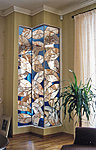 Stained glass corner, private house. Valev Sein