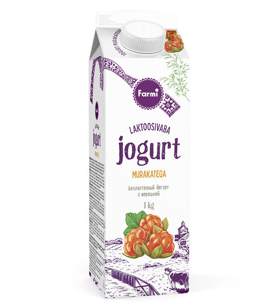 Cloudberry yoghurt. Lactose free