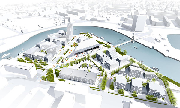 3D digital plan for area at river bend 