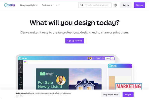 Use Canva to design your posters