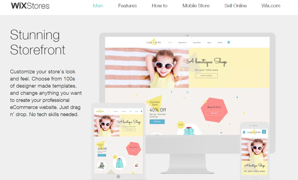 Wix offers a multitude of online store templates and options