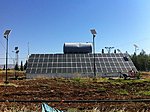 Irrigation system working on solar panels