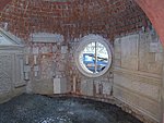 Plastering examples in a dome of bricks