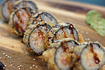 #218 KREVETI TEMPURA / KREVETID, TERAV KASTE, EESTI JUUST, UNAGI KASTE, SEESAMISEEMNED / 11.40€
