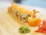#5 EBI MAKI / TOORJUUST, TEMPURA TIIGERKREVETID, KURK, MASAGO  / 9.30€