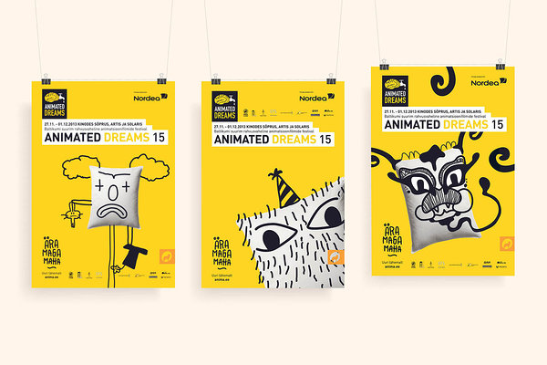 Ruum414 | disainibüroo | graafiline disain | visuaalne identiteet | animated dreams | plakat | poster | riidekott | animatsioon