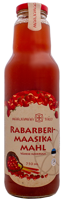 Rhubarb and strawberry juice
