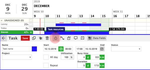 Ganttic new "Task Resources" feature to manage Multi Resources Task Ganttic new "Task Resources" feature to manage Multi Resources Task