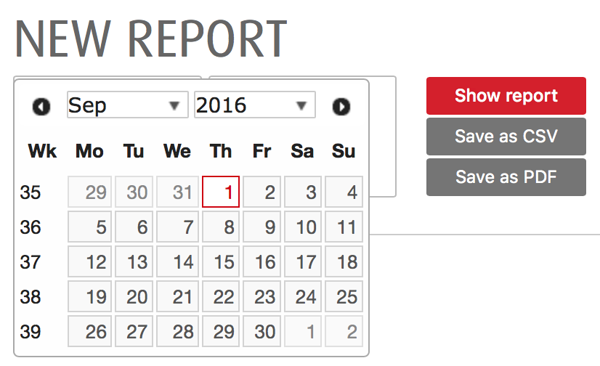 report period report period