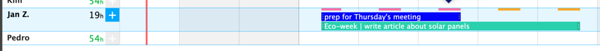 An example of concurrent tasks in Ganttic's planner. An example of concurrent tasks in Ganttic's planner.