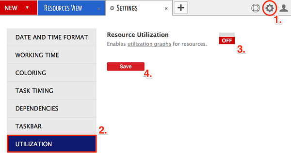activate utilization graphs activate utilization graphs