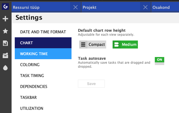 Autosave feature in Ganttic. Autosave feature in Ganttic.