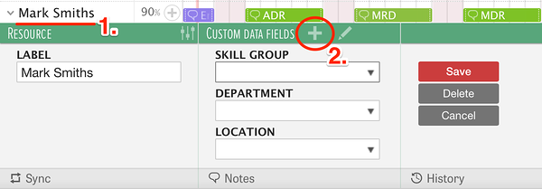 Adding custom data to resources in resource planning software Adding custom data to resources in resource planning software