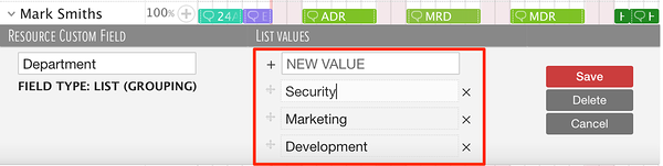 Add fixed options to resources - departments, locations etc Add fixed options to resources - departments, locations etc