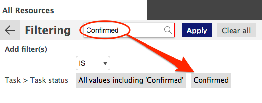 filter tasks filter tasks