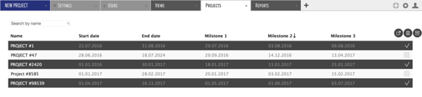 Project Portfolio Management with projects tab Project Portfolio Management with projects tab