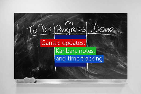 Ganttic update with new Kanban board feature for project views and varied project planning, an update to your Notes in resources, tasks, and projects, and better time tracking capabilities in Used time. Ganttic update with new Kanban board feature for project views and varied project planning, an update to your Notes in resources, tasks, and projects, and better time tracking capabilities in Used time.