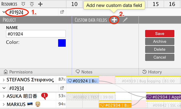 adding custom data to projects adding custom data to projects