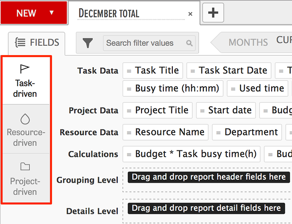 report type task-driven report type task-driven
