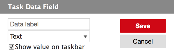 checking show value on taskbar while adding a custom data field checking show value on taskbar while adding a custom data field
