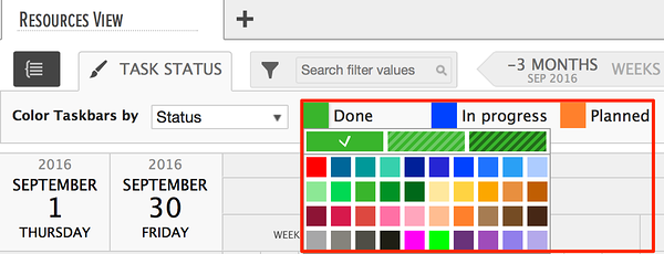 selecting colors for gantt charts selecting colors for gantt charts