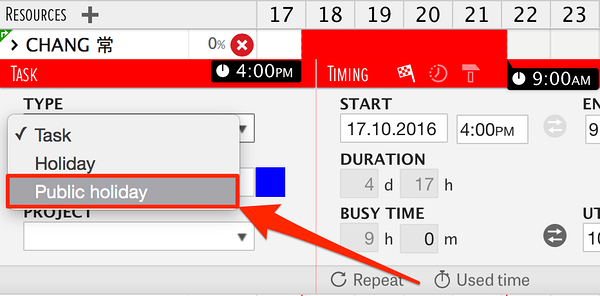 adding public holidays to the resource planning software adding public holidays to the resource planning software