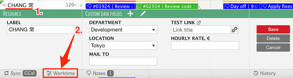 Resource availability settings Resource availability settings