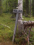 half way (measurement from Ristikallio which is 10 km shorter way)
