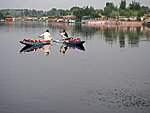 flower sellers on Dal lake on the morning when we left