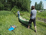 Algis helping us to carry the canoe