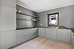 Trendy gray kitchen furniture in Norway