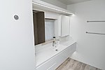 Bright white bespoke bathroom furniture