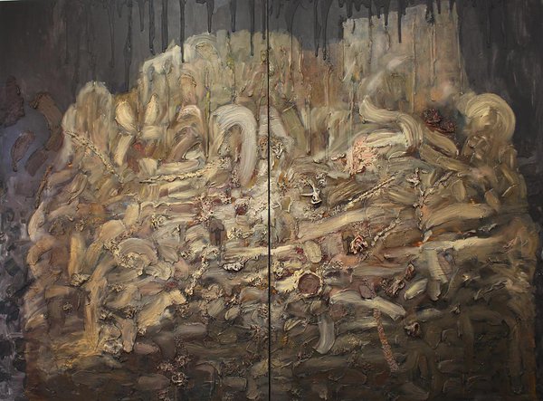 Hell God&#x27;s Machine IV - 2018 - acryl and oil on canvas 270 x 360 cm