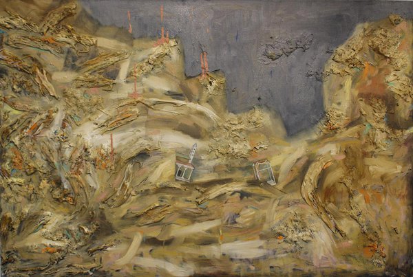 Phosphenes IV, oil on canvas, 2019, 120x150 cm