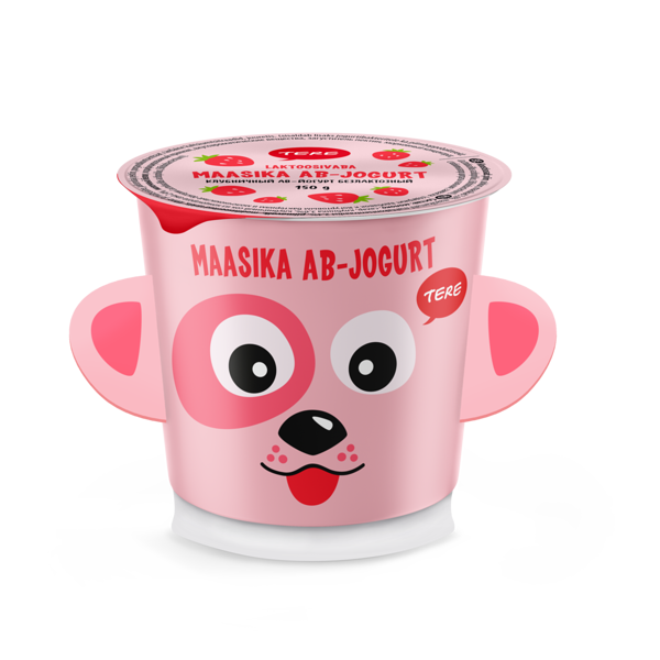 Maasika AB-jogurt. Laktoosivaba