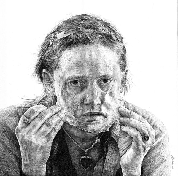 Merle Jääger, graphite 60 x 60, 2008