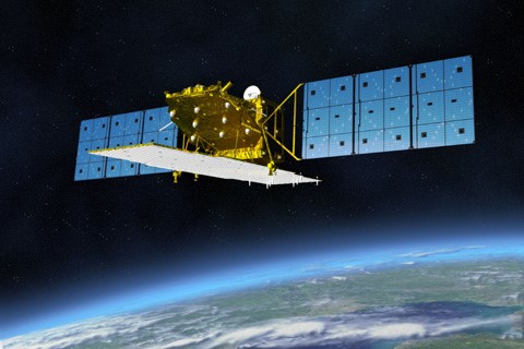 ALOS-2 spacecraft in orbit (image credit: JAXA) 