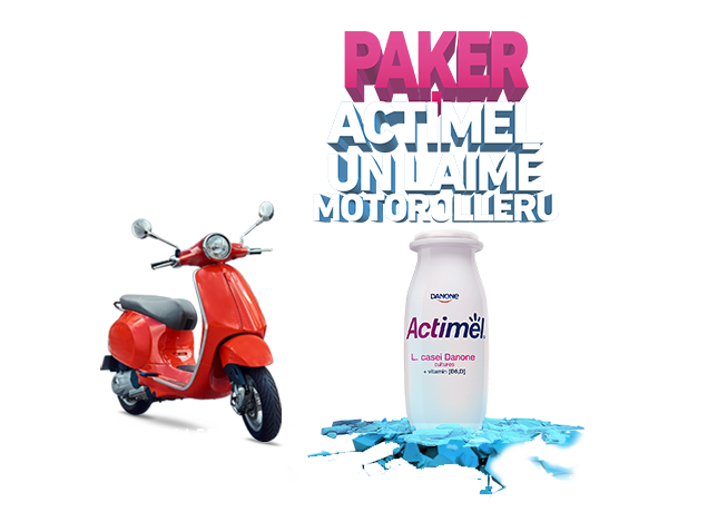 PAĶER ACTIMEL UN LAIMĒ MOTOROLLERU!