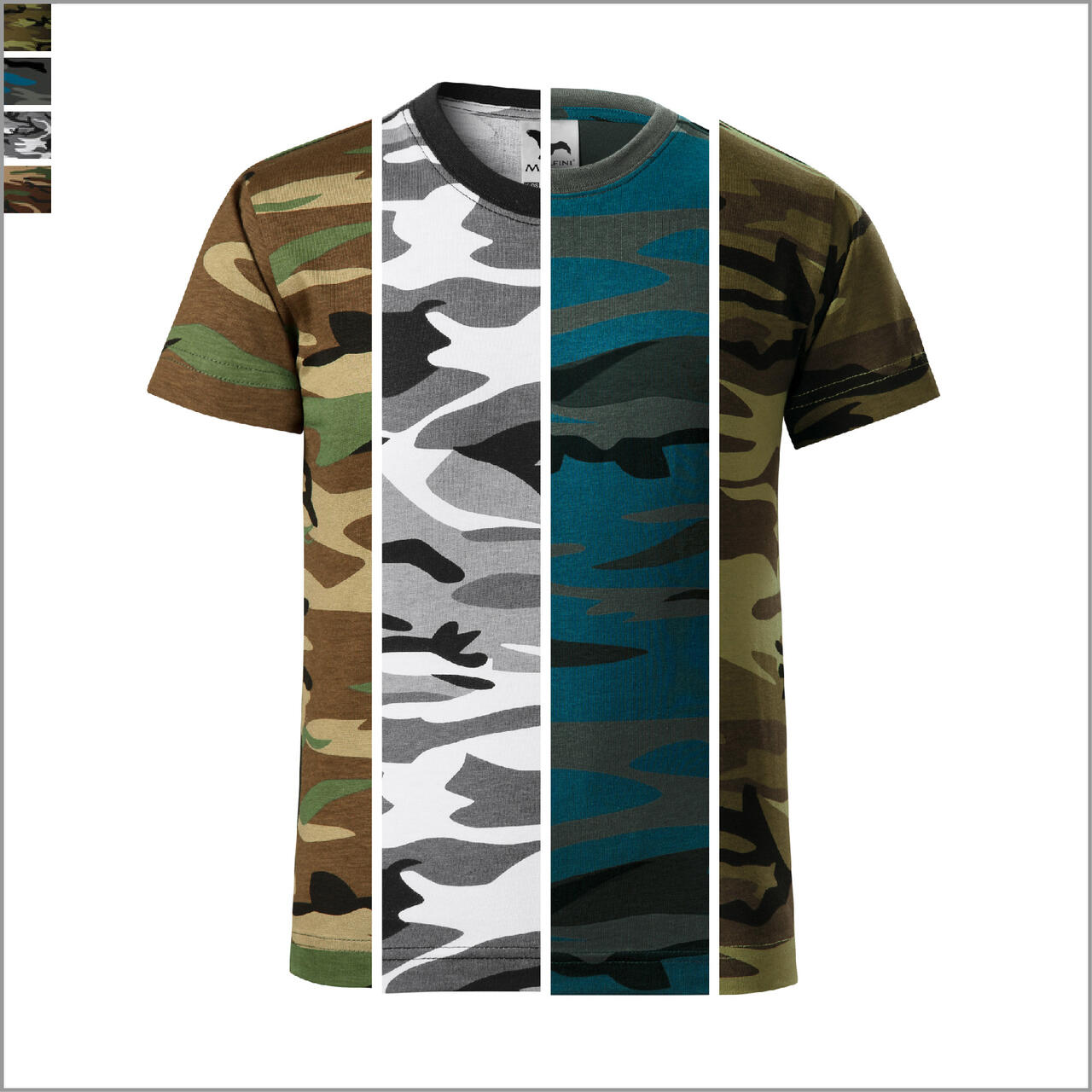 CAMOUFLAGE KIDS camo mustriga särk lastele CAMOUFLAGE KIDS camo mustriga särk lastele