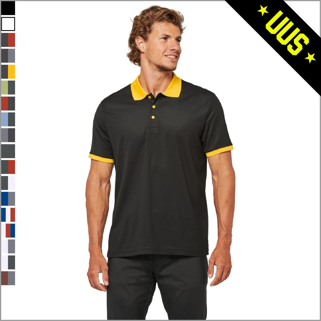 PA489 mitmevärviline meeste sportlik polo PA489 mitmevärviline meeste sportlik polo