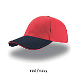 LIBERTY SANDWICH kontrastse äärega nokamüts, punane / tumesinine