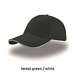 LIBERTY SANDWICH kontrastse äärega nokamüts, tumeroheline / valge