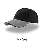 LIBERTY SANDWICH kontrastse äärega nokamüts, must / hall
